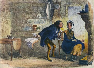 En la tierra de Dickens - Postal de Little Dorrit, 1907 de Hablot Knight Browne